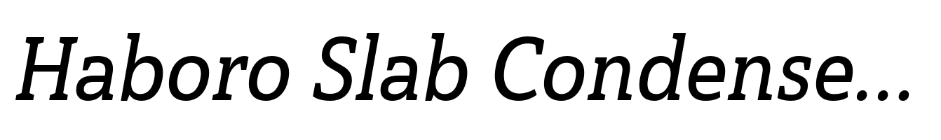 Haboro Slab Condensed Demi Italic
